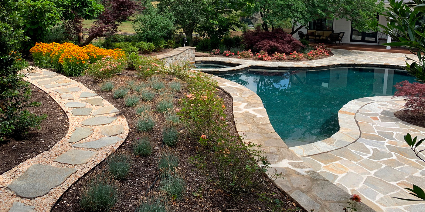 Carroll County MD Hardscape Pool Deck Walkway